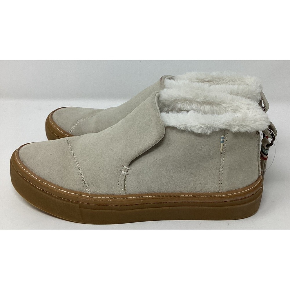 Toms Taupe With Fur Liner Women's Size 7 Paxton Ankle‎ Boots